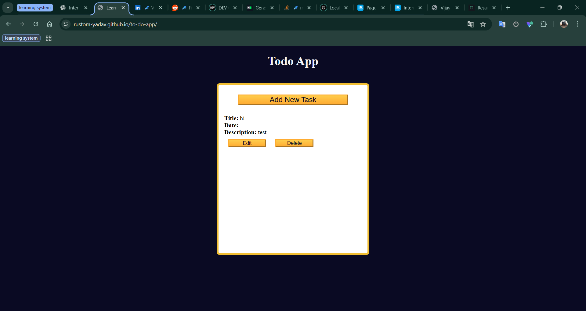 Todo App screenshot